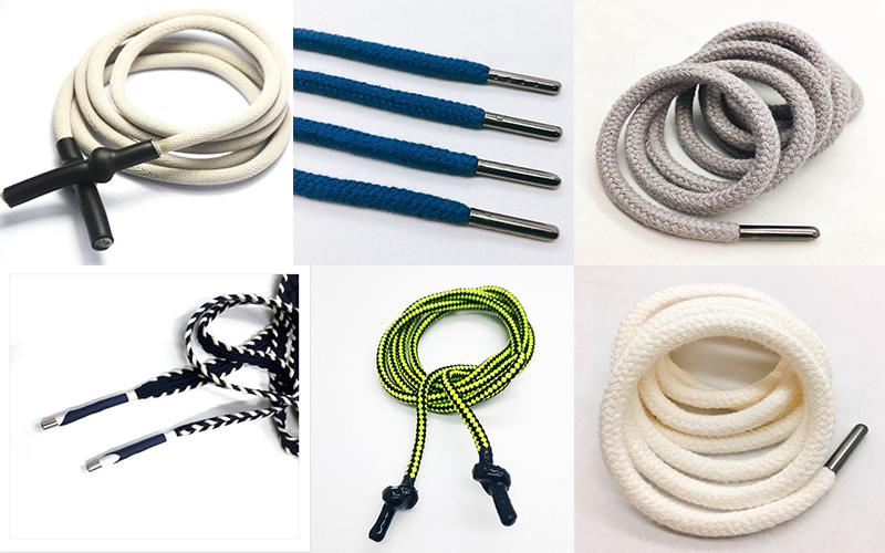 China Best Braided Round Drawcord With Transparent Plastic Or Metal Tips  Supplier