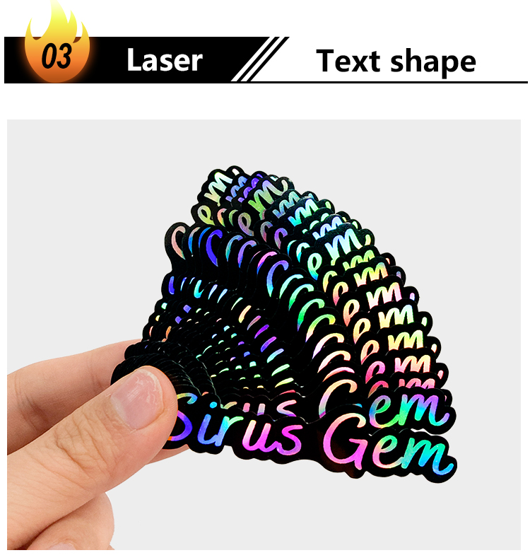 tex shape hologram sticker