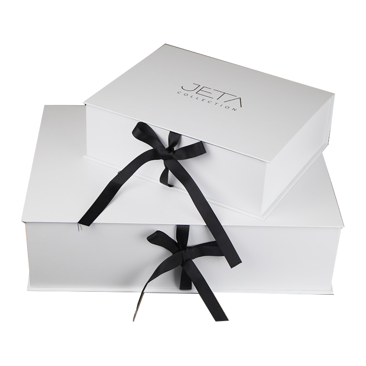 White Ribbon Magnet Gift Box