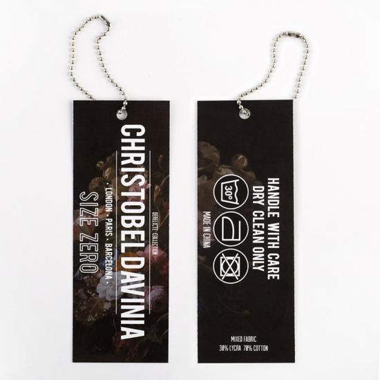 Custom Designed Paper Printing Hang Tags for Clothing 