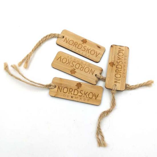 50x30mm Custom Wooden Tags / Clothing Labels