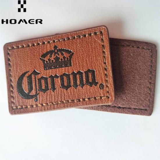 PU Leather Patches with Custom Logo for Clothing 