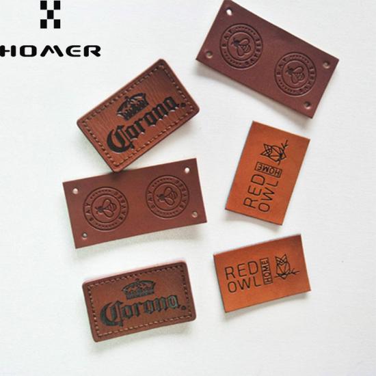 PU Leather Patches with Custom Logo for Clothing 