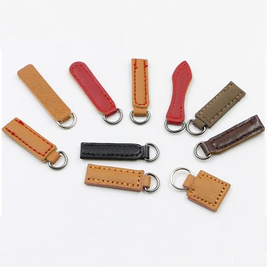 Leather Zip Puller - 15 pcs (LZIP01) Handmade Zipper Pull - Zipper Heads  Replacement (Standard Text)