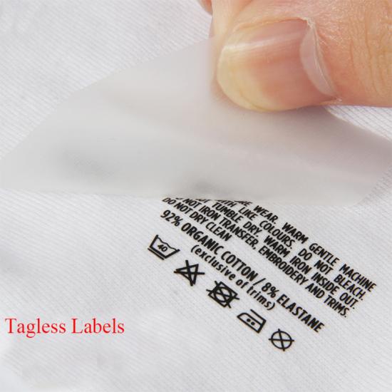 High Quality Transparent Silicon Feel Clear Printing Tpu Heat Wash Care Transfer Label 