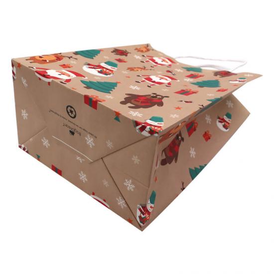 Reusable Packing Feature Christmas Paper Gift Bag 