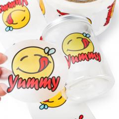 Hot stamping clear vinyl adhesive label