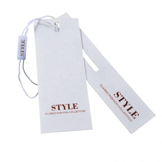 White Fashion Paper Hang Tag for Garment 