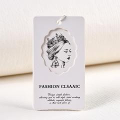 White paper hang tag for jeans