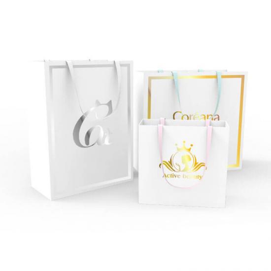 New design foil stamping garment foldable shopping bag