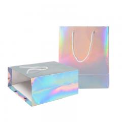 Luxury Printing Logo Holographic Shinning gift bag