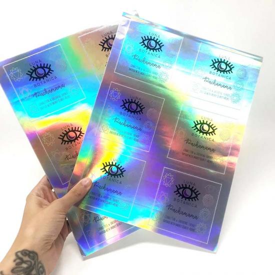 Glossy Security self adhesive etichette holographic stickers 