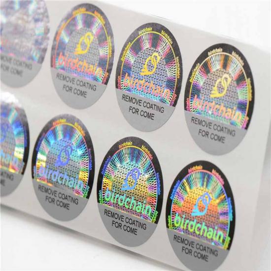 Glossy Security self adhesive etichette holographic stickers 