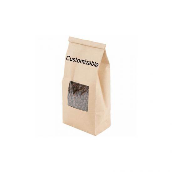 Custom tin tie kraft coffee bags 