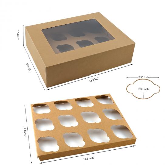 Cup cake boxes with window 