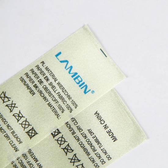 Customized  Recycle Green Washing Care Labels 
