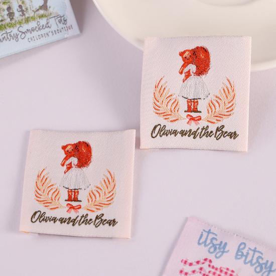 Customized Polyester Printed Clothing Weaving Label 