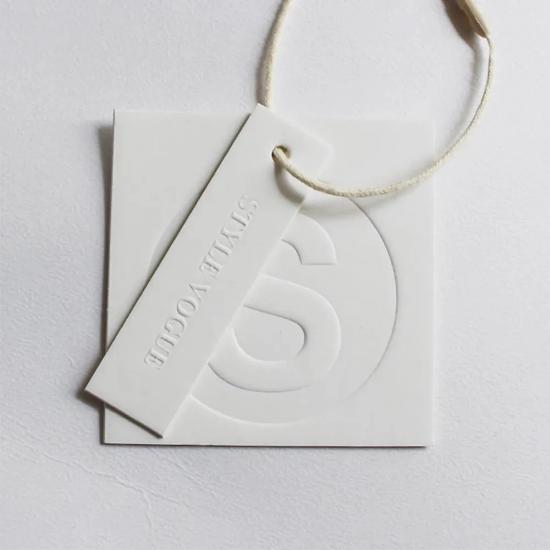 Recyclable Paper Embossed Hang Tags For Clothing 