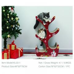 cute and safe Christmas tree cat scratcher