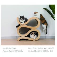 It is wear-resistant and equipped with a cat scratching board
